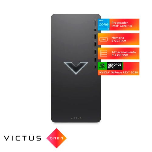 Torre HP Victus gaming Intel Core i5-14400F 8GB RAM + 512GB SSD + Nvidia RTX 3050