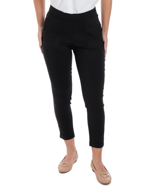 Pantalón Retrology capri negro de cintura alta para mujer